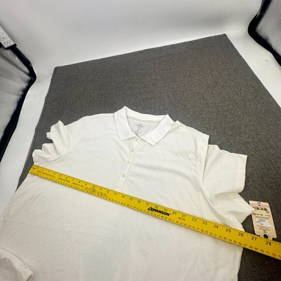 NEW!‎ St Johns Bay Womens Classic Polo Shirt Plus 3X Cotton Blend $27 Collared - Picture 7 of 9